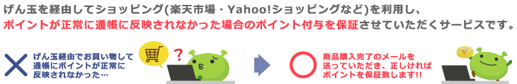 げん玉のお買い物保証